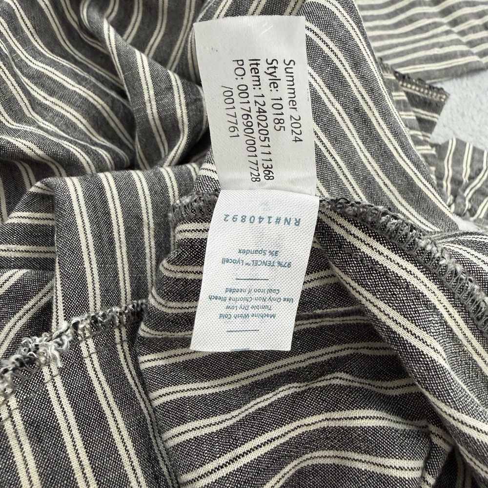 Marine Layer Allison Pant Womens Medium Gray Striped Boho Beach Minimalist 10185 - Picture 5 of 11
